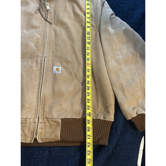 Vintage Carhartt J140 BRN Brown Mens Washed Duck Cotton Active Jacket Medium M C - Picture 13 of 16
